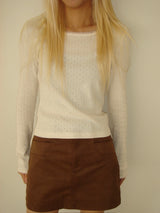 Suede pocket mini skirt (2colors)