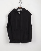 The New Byul two-way hooded vest zip-up