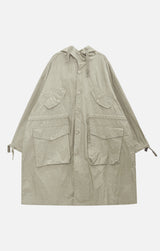 Fine Over Long Hooded Jacket 3C