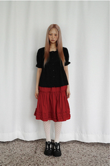 Katie Frill Midi Skirt (red)
