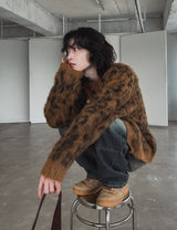 Referred Wool Round Cardigan