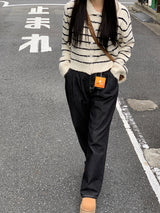 Clang wool striped cardigan