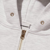 Finger Logo America Crop Hood Zip-Up (Light Gray)