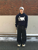 Throw Indigo Embo Washed Denim Pants