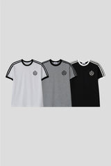 Cerdo embroidered track ringer short sleeve t-shirt