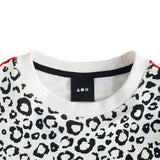 Leopard Sweatshirt (White) *reflective tape