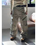 [Unisex] Dyeing string multi cargo pants(3color)