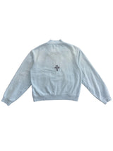 RANDOM STITCH FRINGE PLACKET SPLICE TOTEM MA-1 COLOR-TOOTH ZIPPER TERRY SWEAT JACKET