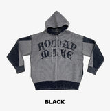 Maze Lettering Knit Hood Zip-Up