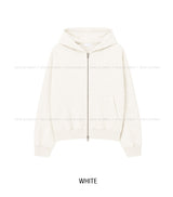 Solid Basic Two-Way Hood Zip-Up