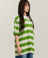939スモールロゴポロTシャツ(GREEN/OATMEAL)