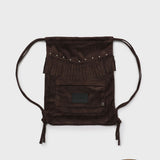 Suede Fringe Gym Sack_Brown