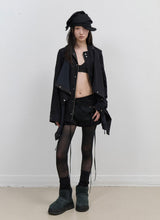 Micro Wool Shorts / Black
