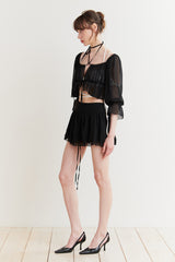 MERMAID SHEER CARDIGAN black