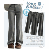 [Basic, Long/S~2XL] [Summer long pants!] Povensemi wide denim pants