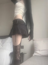 janenne low-waist corset skirt (black)