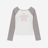 Stripe Raglan Long Sleeve / Pink