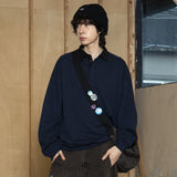 GT163 Overfit Collar Long Sleeve (NAVY)