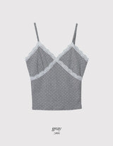 MR ドットレースレイヤードスリーブレス (3color)