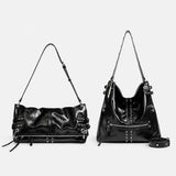 Y2Kスタッズ バックル 2ウェイ モト ショルダー バッグ
