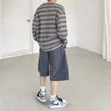 Nylon wide banding half pants 2C