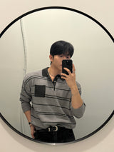 Mag pocket collar knitwear
