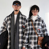 オンブレチェックシャツ (BLACK)