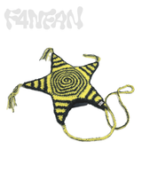 Handmade crochet swirling circle star crossbody bag 