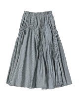 26SS WOMAN チェックシャーリングロングスカート
