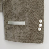 Ekkeullo Collar Less Tweed Blazer