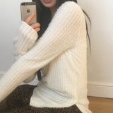 サフファースリットボタンボートネックニットTシャツ