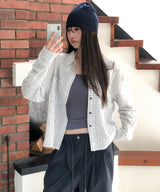 Mog Crop Check Shirt