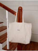 Emb Logo Cotton Day Bag / ST Beige