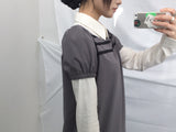 ドットテクスチャレースラインミニドレス