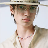 linen concho roll up shirt cream