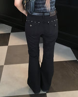 バックスタッドブーツカットパンツ