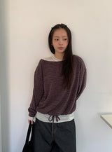 ハンカル テンセルラウンドロングスリーブTシャツ