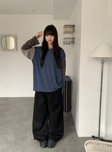Tsukio Pintuck Cotton Wide Pants