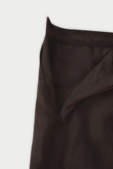 Satin layered set_brown