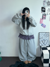 SNOW WING BALLOON GLEECE LONG PANTS 🤍🖤🧸3COLOR
