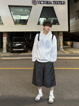 [Linen] カーペンダーバンディングバミューダパンツ