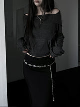 faye off-shoulder hood T (3color)