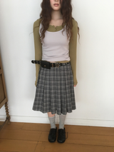 YWD PLAID PLEATS SKIRT (3color)