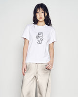 26SS WOMAN DIRTY WASHED WIDE DENIM PANTS