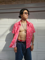 LAUL PAISELY SHORT SLEEVE SHIRT RED
