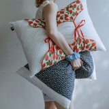 Reversible cotton Summer Pillow cover