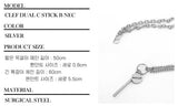 Men's two-line necklace stick pendant_CLEF DUAL C STICK B NEC