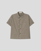 (UNISEX) Fireman Buckle Check Shirt