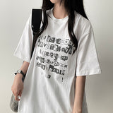 Locke Illustration Lettering Boxy Fit Short Sleeve T-shirt