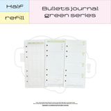 half Bullets journal green series